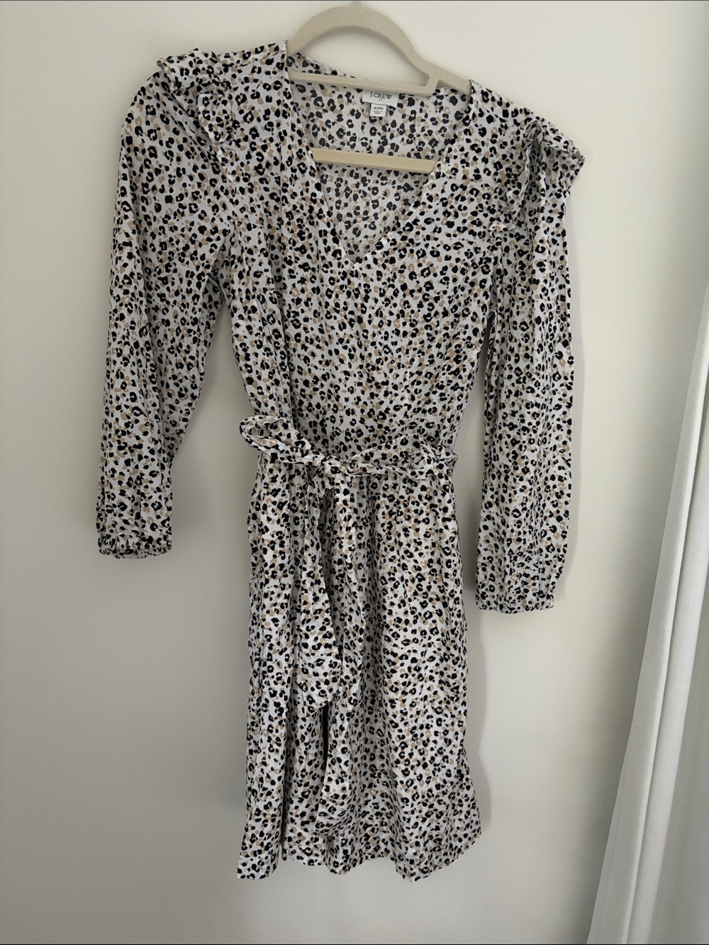 J. Crew Leopard-Print Top in Cream, Black & Tan